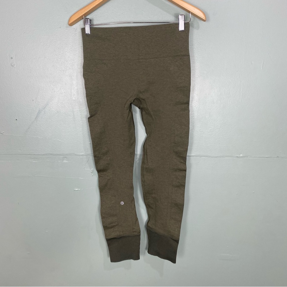 Lululemon‎ Seamless Leggings Green Sz 6 - Picture 4 of 7
